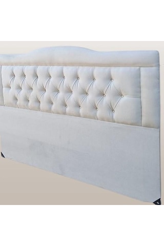 Dk 150'lık Tay Tüyü Krem Kumaş Dolgun Kapitone El Yapımı Çift Kişilik Başlık