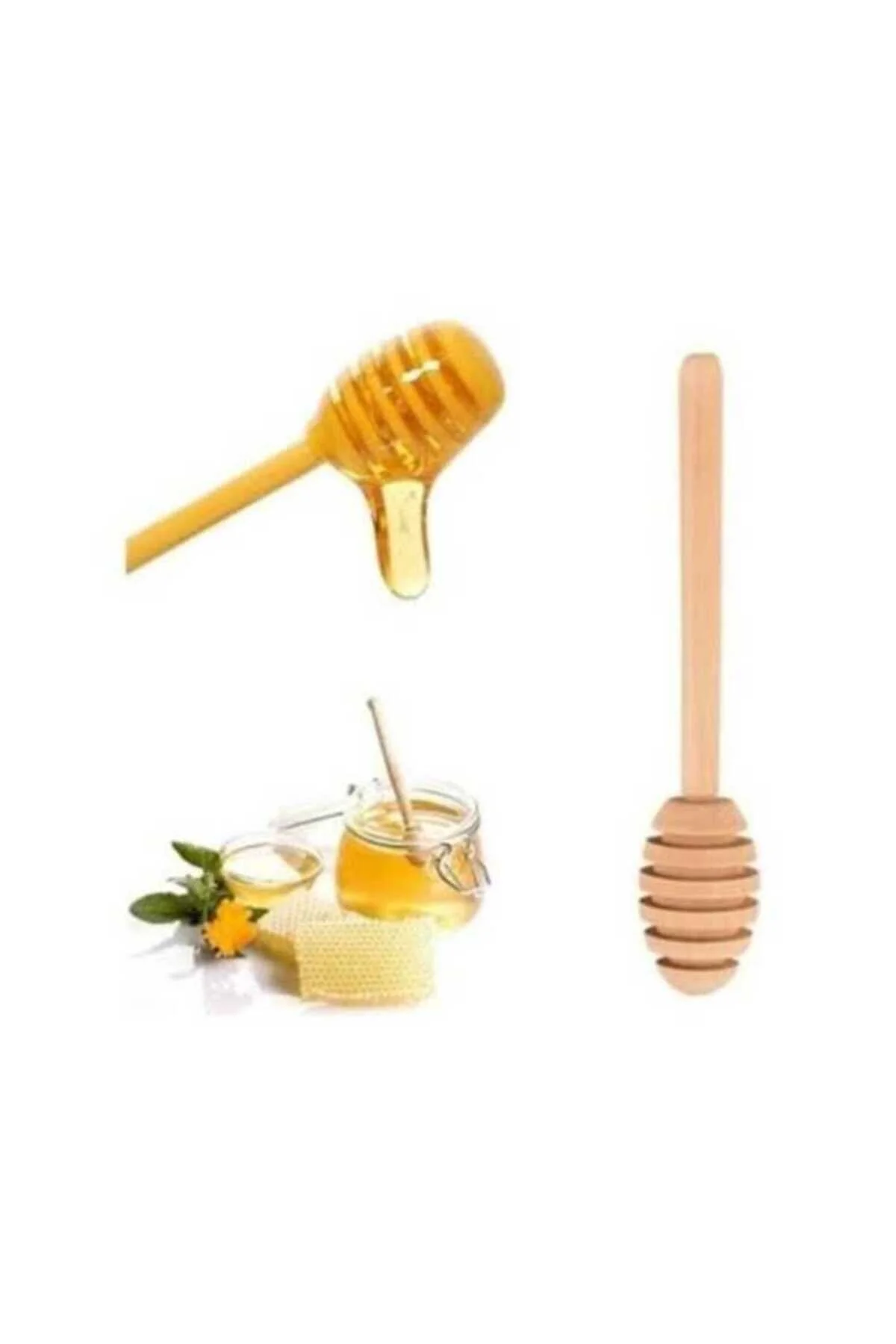 Ahşap Bal Kaşığı 2 Li Bal, Reçel, Pekmez İçin Uygun