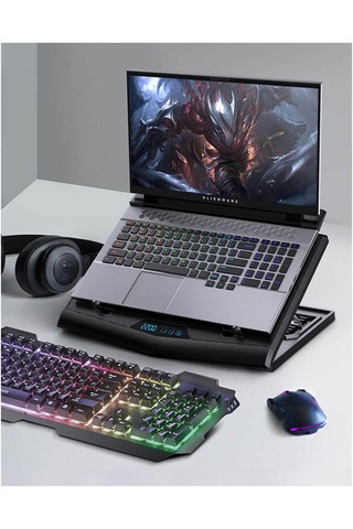 Notebook Soğutucu 6 Fanlı Yükseklik ve Fan Ayarlı Lcd Göstergeli