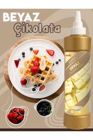 Beyaz Çikolata Sos - Waffle & Krep & Pankek & Tatlı & Dondurma & Kruvasan Sos - 900 Gr
