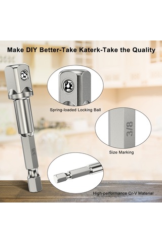 Gajeena 1/2" Çelik Bilyeli Soket Adaptör Seti - 10 Parça Yüksek Kalite Ve Geniş Kullanım Alanı İle Mekanik Ve Ev Tamirleri İçin İdeal