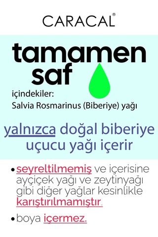 Caracal Saf Biberiye Yağı Doğal Biberiye Uçucu Yağı 30 ML