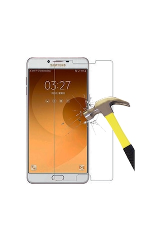 Samsung Uyumlu Galaxy C9 Temperli Kırılmaz Cam Ekran Koruyucu