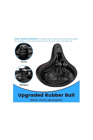 Bisiklet Yaylı Ve Silikon Sele Yumuşak Ve Rahat Bisiklet Koltuğu Elastomer Yaylı Bisiklet Selesi Siyah - Kırmızı - Beyaz
