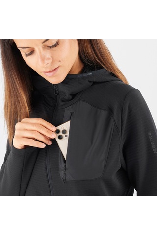 Salomon Essentıal Lıghtwarm Kadın Kapüşonlu Polar Black Lc1946600 Siyah