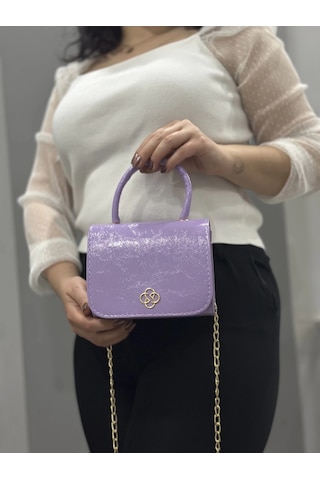 Biçomi Lila Cilt Krash Çanta Lila