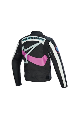 Alpinestars Idles Korumalı Kadın Motosiklet Montu Siyah Beyaz Mor