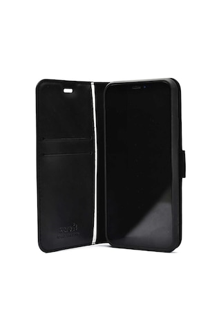 Khayra Vivo Y15s Kılıf Kar Deluxe Kapaklı Kılıf - Siyah Siyah