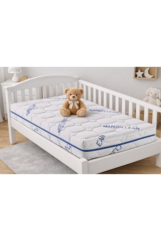 12Cm Nano Süngerli Bebek Çocuk Beşik Yatağı 70x110 Yıkanabilir Kılıflı Park Yatak Oyun Parkı