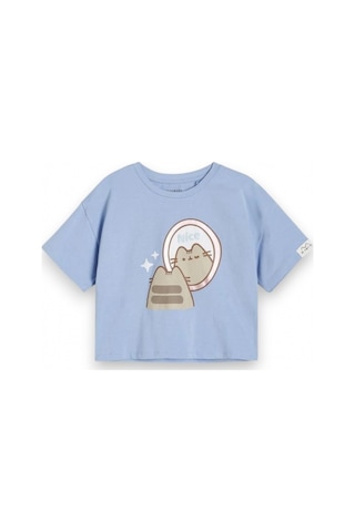 Sea Bubbles Kedi Pusheen Kız Çocuk Tişört St10400 Mavi