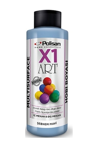 Polisan X1 Art Multisurface Hobi Boyası Şebnem Mavi 120 Ml.