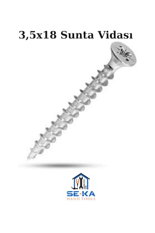 3,5x18 Sunta Vidası 400 Adet, Çinko Kaplama, Dayanıklı Ve Korozyon Dirençli 3.5 x 18 MM