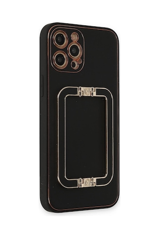 Newface - 441 - iPhone Uyumlu 12 Pro Max Kılıf Coco Elit Kapak - Csmo-tex - - Siyah