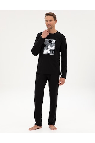 Pierre Cardin Erkek Siyah Pijama Takım 50322655-001 Siyah
