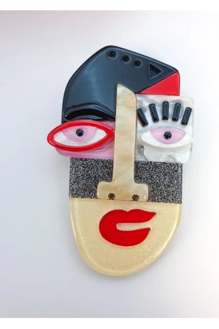 Yasya Broş İğnesi 100852186 Gri