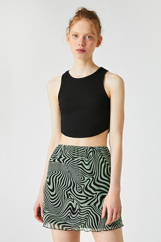 Koton Kadın Halter Yaka Crop Atlet 2YAL38009OK Siyah