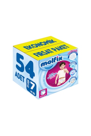 Molfix Külot Bebek Bezi Beden:7 19+kg Xx Large Ekonomik 54 Adet 2'li