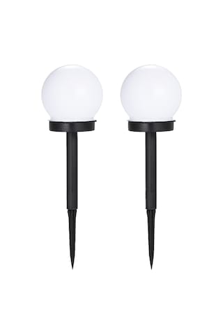 Led Güneş Enerjili Ampul Lamba Su Geçirmez Açık Bahçe Sokak Güneş Paneli Küre Işık Soğuk Beyaz 2 Adet