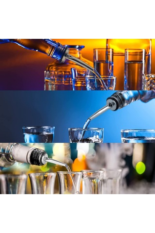 Qingmipy 24 Adet Paslanmaz Çelik Şarap Dağıtıcı - Kapaklı Bardak Açıcı Ve Filtre Fonksiyonu, 18.5-21mm Çap Uyumlu, Tam Kapağı İle Koruma Gümüş