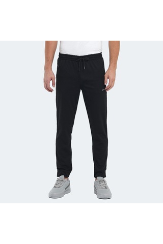 Slazenger ONON IN Erkek Fermuar Cepli Siyah Eşofman Altı