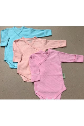 Özdemirlitekstil Bebelino Çıtçıtlı Badi Kruvaze (3'Lü Paket) (456567048) Çok Renkli