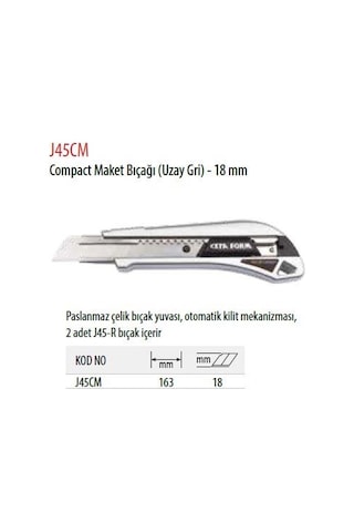 Ceta Form J45Cm C-Max Maket Bıçağı 18Mm