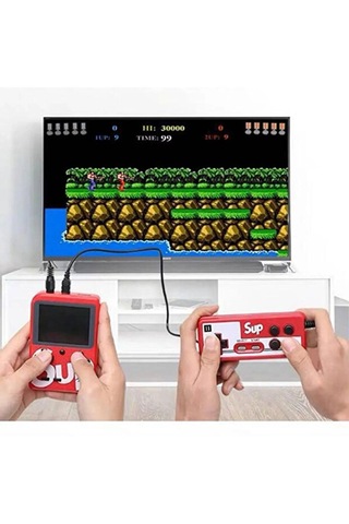 Retro Klasik 400 Oyunlu 3.0 Inç Ekran Taşınabilir El Atarisi 2 Oyunculu