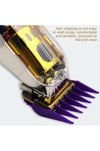 Vkemall 8 Parçalık Saç Kesme Seti, Renkli Sınırlayıcı Taraflar, Saklama Kutusu Dahil, Profesyonel Kullanım