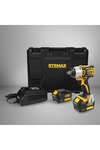 Rtrmax Şarjlı Darbeli Somun Sıkma 18v Çift Akülü 4 A.h, Kömürsüz Motor,