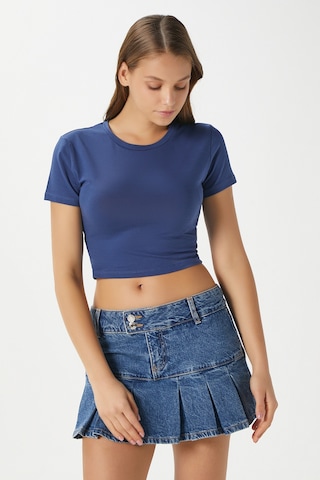 Ritnice Kadın Serra %100 Pamuk Lacivert Crop Top Lacivert