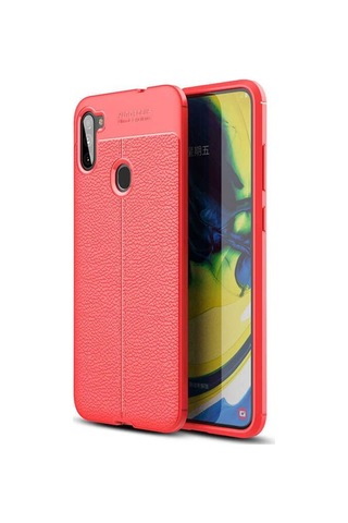 Galaxy A11 Kılıf Zore Niss Deri Desenli Silikon Kılıf
