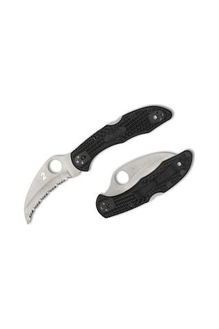 Spyderco Tasman Salt 2 Black Spyderedge Kamp Çakı Siyah