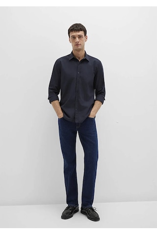 Mavi Uzun Kol Lacivert Erkek Gömlek M0211673-70489 Lacivert