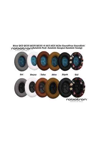 Bose Qc2 Kulaklık Pedi Qc25 Ae2 Qc2 Qc15 Qc35 Qc35Ii Süngeri Açık Gri - Mavi