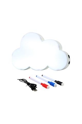 Homyl Yeniden Yazılabilir Gece Lambası Not Panoları Yılbaşı Beyaz