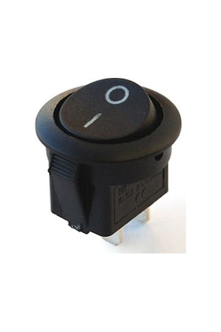 Switch - "133" - Siyah Yuvarlak On/Off Anahtar - Işıksız - 2 Pin Switch - "133" - Siyah Yuvarlak On/Off Anahtar - Işıksız - 2 Pin