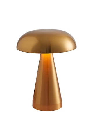 "danimarka Hindistan Cevizi Ağacı Mantar Lambası: Açık Hava, Çalışma Odası, Yatak Odası Veya Bar Ortamı İçin Taşınabilir Metal Masa Lambası" Gümüş