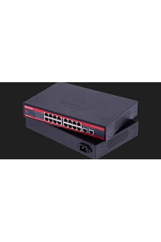 Ricon RSB1623FEP-U 16 Port Ethernet Power Over Ethernet Unmanaged Switch