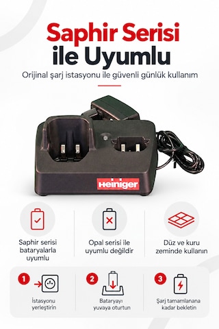 Heiniger Saphir Modeli Kedi Köpek Tıraş Makinesi İçin Yedek Sarj İstasyonu