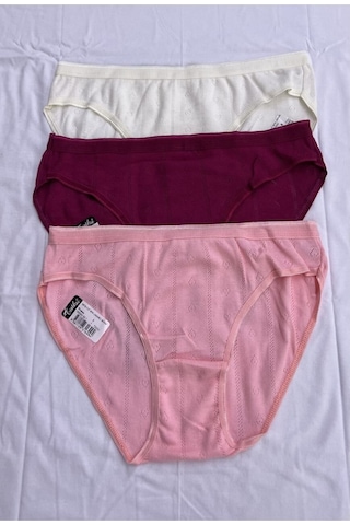 Kadın Bikini Jakarlı 6'lı Set Çok Renkli Külot 001