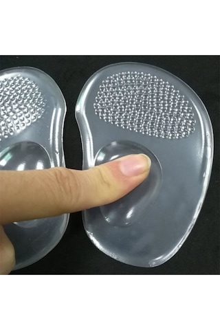 Şeffaf Kaymaz Yarım Silikon Jel Ön Ayaklar Ayakkabı Pedleri Ayak Bakımı Aracı Ayak Pedleri