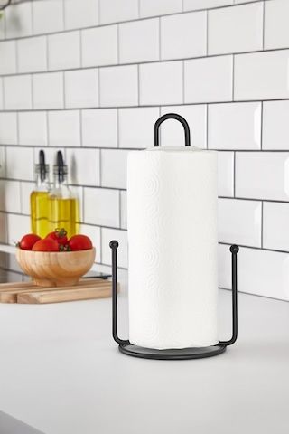 Metal Kağıt Havluluk & Dik Havlu Peçetelik Siyah 28 Cm Diğer