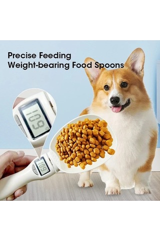 Wondernest Ve Tartı Mini Köpek Kedi Lichen Gümüş Evcil Elektronik Mama Ölçer Gümüş