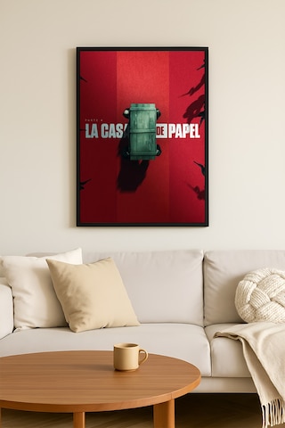 La Casa De Papel Siyah Ahşap Çerçeveli Poster, Dizi Duvar Tablosu