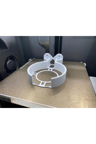 Buradabulabilirsin 3d Baskı Silindirik Mesh Router Duvar Standı Beyaz Havalandırma Delikli Modem Duvar Askısı 110 Mm Çaplı Bbz