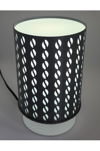 Abajur Kahve Aşkı-gri Kahve Temalı Masa Lambası Gece Lambası Gri