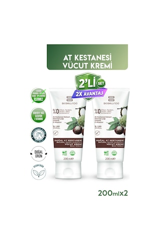 Doğal At Kestanesi Vücut Kremi 200 Ml 2'li Set
