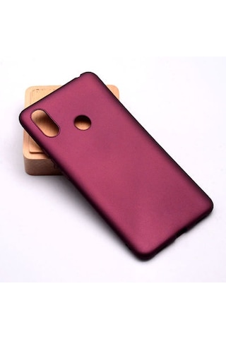 Xiaomi Mi Max 3 Kılıf Esnek Yapılı İnce Slim Silikon Kapak Ryc/premier Bordo