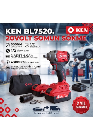 Ken Bl7520 Akülü 20V Somun Sökme Makinesi Ken Bl7520 Akülü 20V Somun Sökme Makinesi
