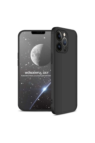 Apple Uyumlu iPhone 13 Pro Kılıf Zore Ays Kapak Siyah